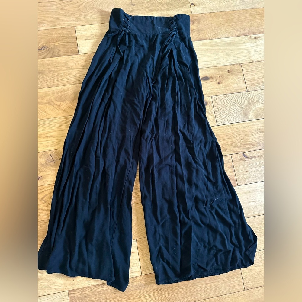 Black Wide-Leg Pants